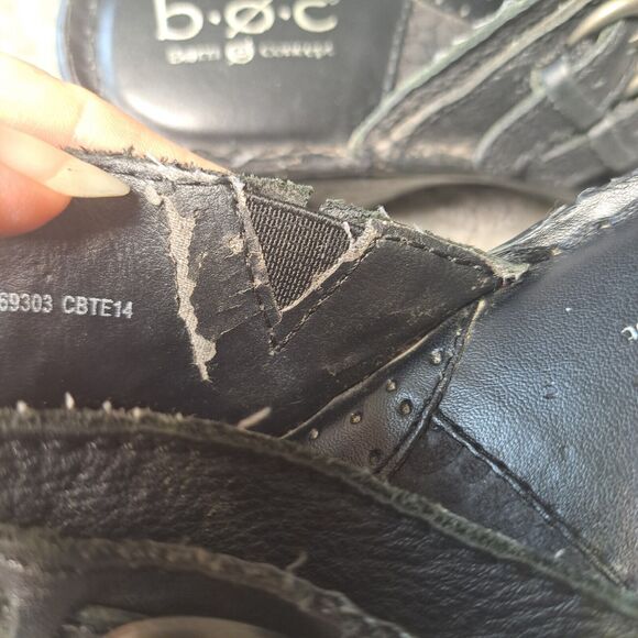 Boc Born Concept ADERYN Black Leather Clog Mules Womens Size 7M Comfort NURSING - Picture 15 of 15